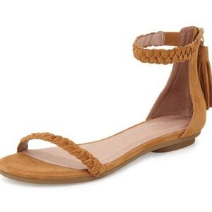 SOLD!! Joie Amina Whiskey Braided Suede Sandal Size 37.5/7